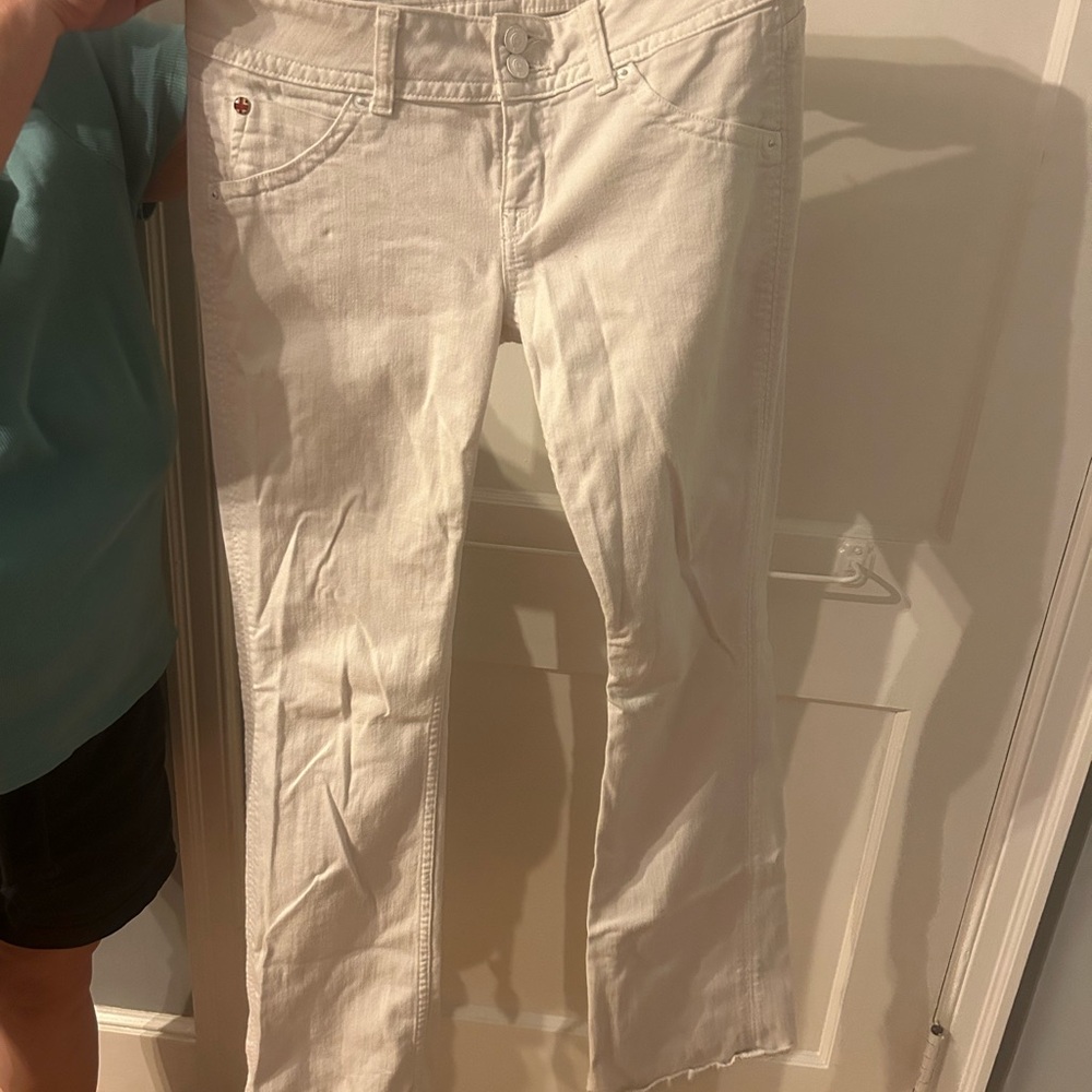 Hudson White Flared Jeans